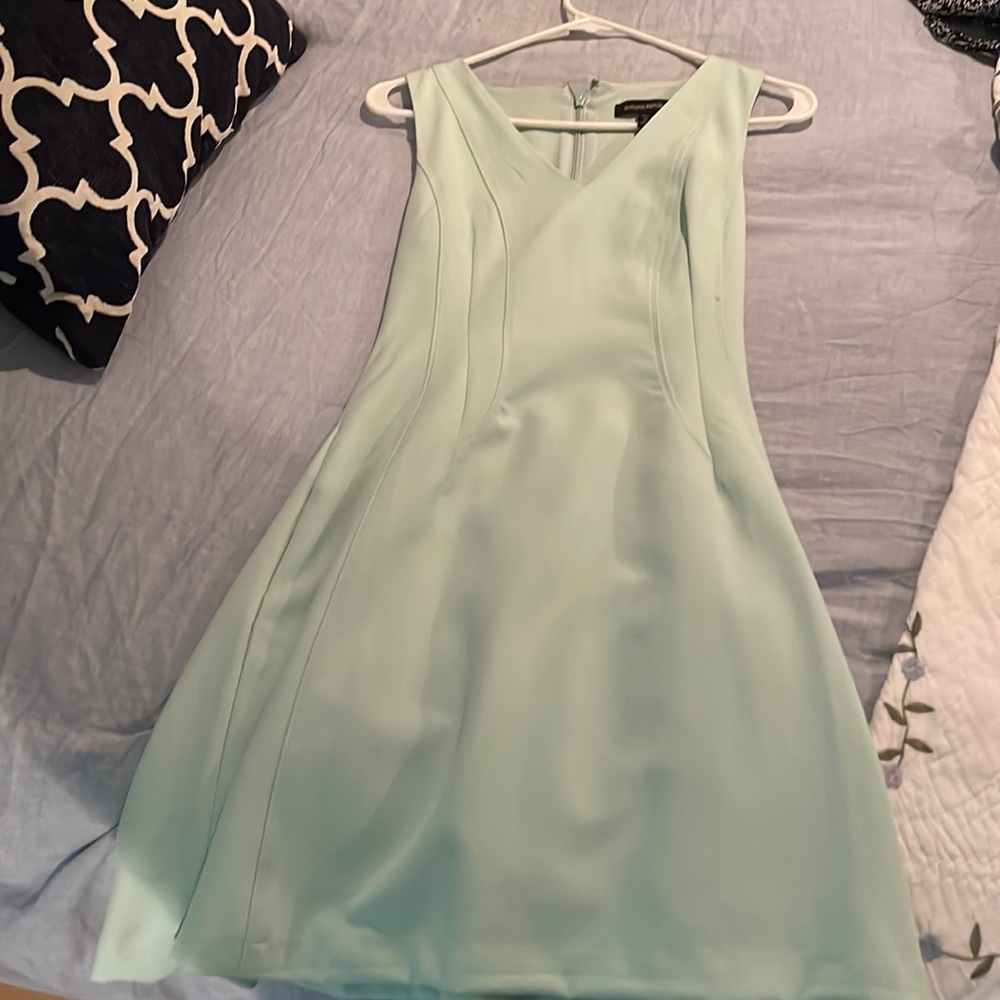 Banana Republic; pastel mint green dress; Petite 0